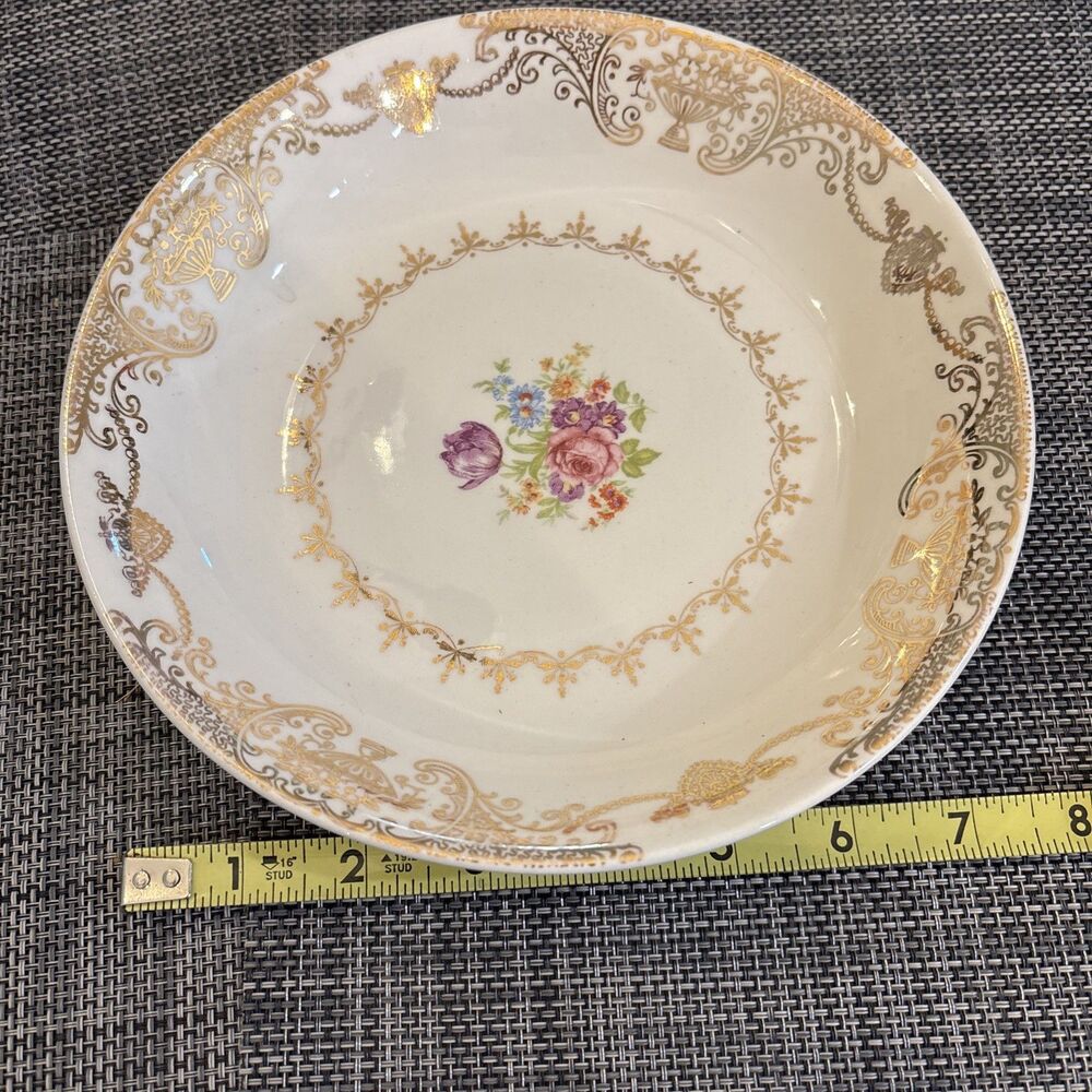 6 Pc Dish Setting Golden Beauty Set By Stetson With 22k Gold Trim Vintage. READ - Picture 11 of 16